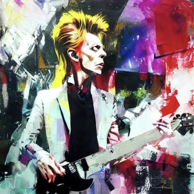 David Bowie in the style of Adrian Ghenie     28
